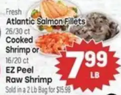 Tony’s Fresh Market Fresh Atlantic Salmon Fillets, Cooked Shrimp or EZ Peel Raw Shrimp offer