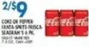 Associated Coca-Cola Coke or Pepper Fanta Sprite Fresca Select Varieties offer