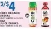 Associated Core organic drinks offer