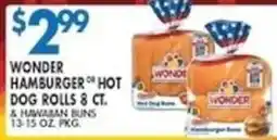 Associated Wonder hamburger or hot dog rolls offer