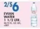 Associated Evian water offer