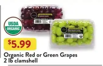 Organic Red or Green Grapes