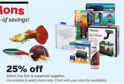 Pet Supplies Plus Select live fish & aquarium supplies offer
