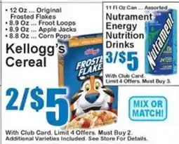 Super Fresh Kellogg's Cereal offer
