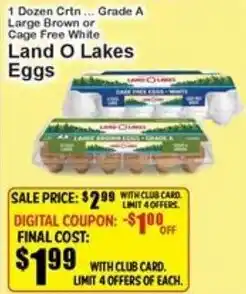Super Fresh Land O Lakes Eggs offer