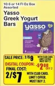 Super Fresh Yasso Greek Yogurt Bars offer