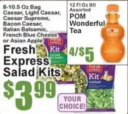 Super Fresh Fresh Express Salad Kits offer