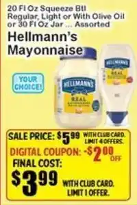 Super Fresh Hellmann's Mayonnaise offer