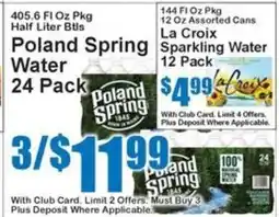 Super Fresh Poland Spring Water offer