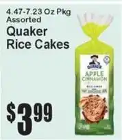 Super Fresh Quaker rice cakes offer
