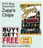 Super Fresh Zapp's Chips offer