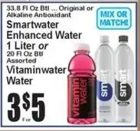 Super Fresh Smartwater Enhanced Water or Vitaminwater Water offer