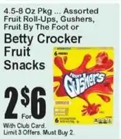 Super Fresh Betty Crocker Fruit Snacks offer