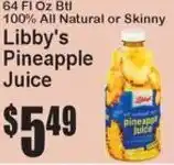 Super Fresh Libby's Pineapple Juice offer