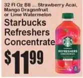 Super Fresh Starbucks Refreshers Concentrate offer