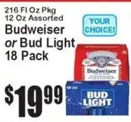 Super Fresh Budweiser or Bud Light offer