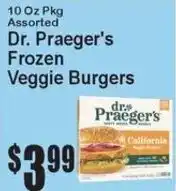 Super Fresh Dr. Praeger's frozen veggie burgers offer
