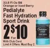 Super Fresh Pedialyte Fast Hydration Sport Drink offer