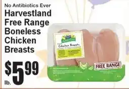 Super Fresh Harvestland free range boneless chicken breasts offer