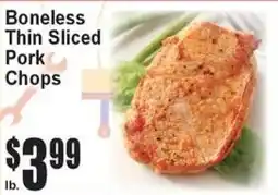 Super Fresh Boneless thin sliced pork chops offer