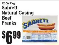 Super Fresh Sabrett Natural Casing Beef Franks offer