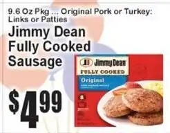Super Fresh Jimmy Dean Fully Cooked Sausage offer