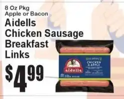 Super Fresh Aidells Chicken Sausage Breakfast Links offer