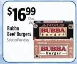 Pioneer Supermarkets Bubba Beef Burgers offer