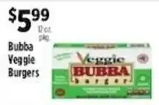 Pioneer Supermarkets Bubba veggie burgers offer