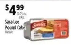 Pioneer Supermarkets Sara Lee Pound Cake Classic offer