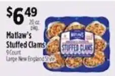 Pioneer Supermarkets Matlaw's Stuffed Clams offer