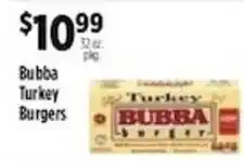 Pioneer Supermarkets Bubba Turkey Burgers offer