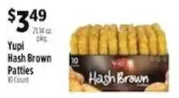 Pioneer Supermarkets Yupi hash brown patties offer