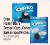 Pioneer Supermarkets Oreo frozen dairy dessert cups, cones, bars or sandwiches offer