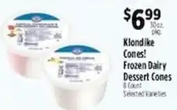 Pioneer Supermarkets Klondike Cones! Frozen Dairy Dessert Cones offer