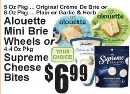 Super Fresh Alouette Mini Brie Wheels or Supreme Cheese Bites offer