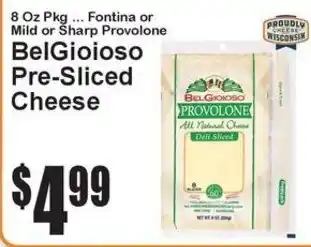 Super Fresh BelGioioso provolone pre-sliced cheese offer