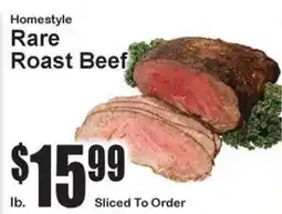 Super Fresh Homestyle rare roast beef offer