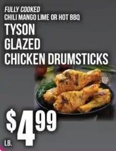 Super Fresh Tyson glazed chicken drumsticks offer