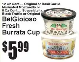 Super Fresh BelGioioso fresh burrata cup offer