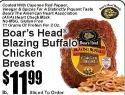 Super Fresh Boar's Head Blazing Buffalo Chicken Breast offer
