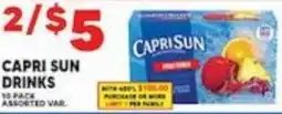 Associated Capri Sun drinks offer