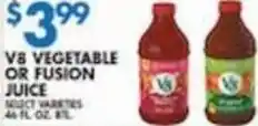 Associated V8 Vegetable or Fusion Juice offer
