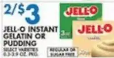 Associated Jell-o instant gelatin or pudding offer