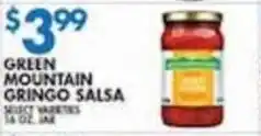 Associated Green Mountain Gringo Salsa offer