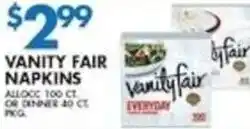 Associated Vanity Fair Napkins offer