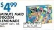 Compare Foods Minute Maid frozen lemonade offer