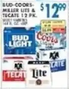 Compare Foods Bud Coors Miller Lite & Tecate offer