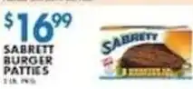Compare Foods Sabrett burger patties offer