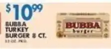 Compare Foods Bubba turkey burger offer